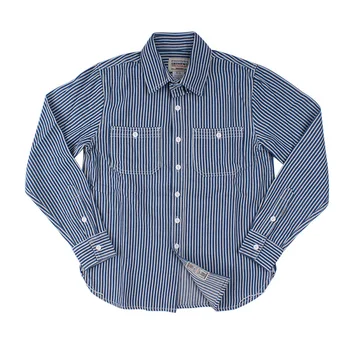 Реколта шарени ризи Wrok за мъже casual Есен жп Ретро риза с дълъг ръкав Western Worker Slim Fit