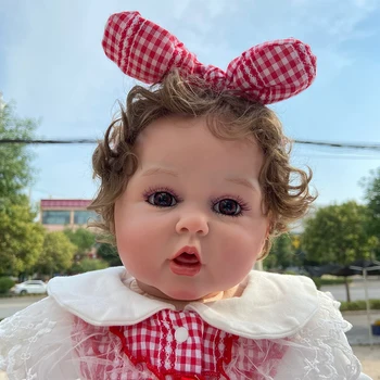 60 СМ Кръвоносните Съдове Боя За Кожата Мек Силиконов Reborn Baby Doll Истинска Сетивна Кърпа За Тяло Bebe Играчки Кукли за Момиче, Подарък За Рожден Ден