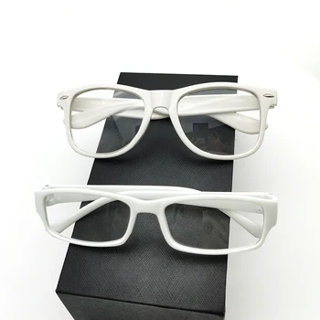 Vazrobe Бели Рамки За Очила Мъжки Дамски Тесни Правоъгълни Очила Nerd Мъжки Дамски Очила за Мода Фалшиви Оптични