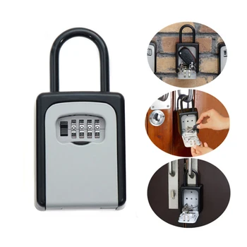 Сейф с ключ за ключове - вашата собствена комбинация, преносим сейф за ключове от алуминиева сплав, хит на продажбите, безопасна кутия, държач за ключове