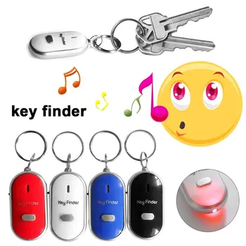 Led свирка за търсене на ключове, мигащи звуков сигнал аларма за управление, защита от загуба на ключ, локатор, на търсещия, тракер с ринг за ключове