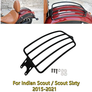 Нови аксесоари за мотоциклети Indian Scout / Scout Sixty 2015-2021, багажника на задната брызговике, хром лъскав черен