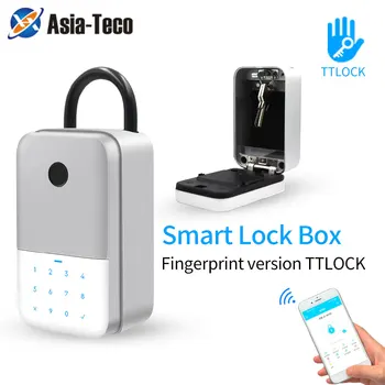 Сейф за ключове TTlock пръстови отпечатъци Bluetooth, Wifi, цифров ключ скоростна приложение дистанционно отключване монтиране на стена на замъка за ключове за сигурност скоростна сейф заключване