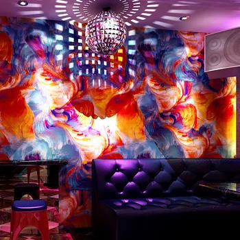 Модерни, абстрактни 3D тапети за стая KTV, ролка, отразяващи тапети от златно фолио на ролка за бар, магазин, на фона на танци, рисувани стенни