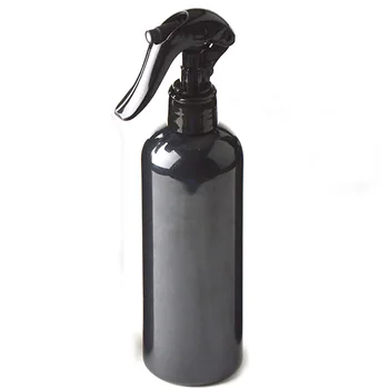 пластмасова бутилка за вода черен цвят обем от 200 мл и пръскачка за поливане на цветя, бутилка-спрей с черен спусъка спрей
