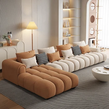 Разтегателен диван за хола, ъглов диван, модерен външен секционни диван-легло, комплект Velvet Mobili Per La Casa, скандинавски мебели