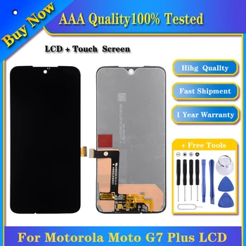 6,2 инчов Оригинал За Motorola Moto G7 Plus LCD дисплей С Сензорен Екран Дигитайзер възли За Мото на г-7 Плюс XT1965 резервни Части За LCD телефони