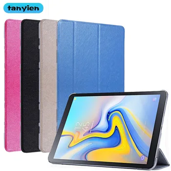 Калъф за таблет Samsung Galaxy Tab A 10.5 2018 SM-T590 SM-T595 T590 T595 Trifold От Изкуствена кожа с панти капак-стойка