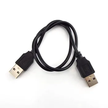 Двойна USB 2.0 тип A, кабел-удължител за компютър от един мъж към мъж, жак адаптер, удлинительный кабел, високоскоростен пренос на данни, синхронизация на линия
