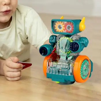 Електрическа ръчна играчка-робот, с музика, с видими движещи се шестернями, играчка-редуктор, забавни играчки за момичета, подаръци