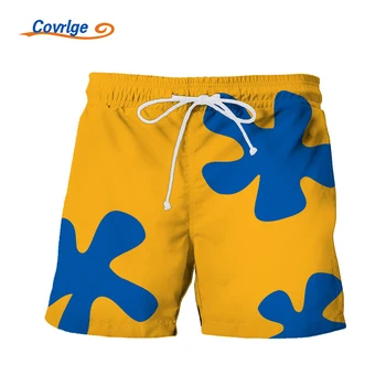 Мъжки къси панталони Covrlge, марка Tide, ежедневни двупластова лятна плажно облекло с дигитален печат, спортни дрехи с завязками за двойки MKD088