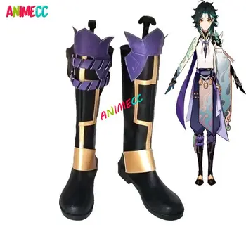 Играта Genshin Impact Xiao/обувки за cosplay на Хелоуин, необичайни обувки, обувки за cosplay по поръчка, обувки за ролеви игри в Аниме за Хелоуин