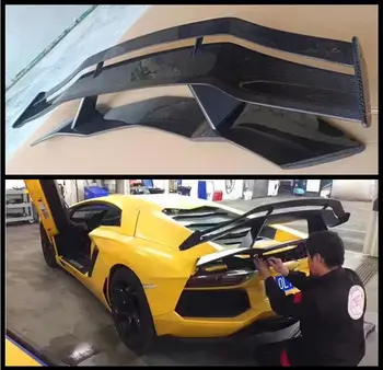 DMC GT СТИЛ ДНЕШНО карбоновое ЗАДНАТА броня, спойлер на багажника за Lamborghini Aventador LP700 LP720 2012-up