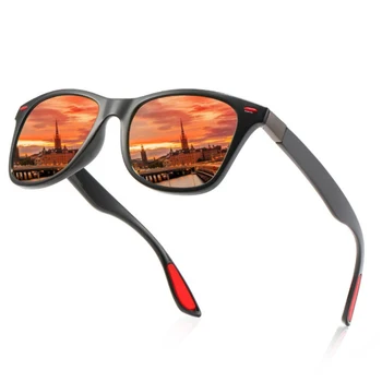 Мъжки поляризирани слънчеви очила, летни дамски модни квадратни мъжки слънчеви очила, реколтата, очила за шофиране, риболов, спортни нюанси UV400