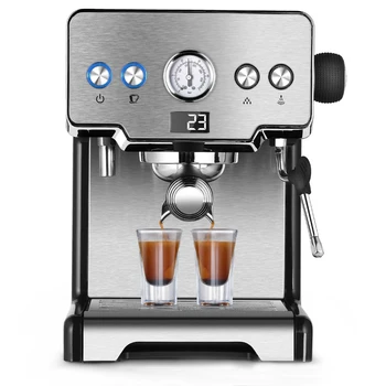 кафемашина за еспресо CRM3605 на 15 бар, кафе машина от неръждаема стомана, полуавтоматична машина за приготвяне на капучино с помпа, домашна продажба