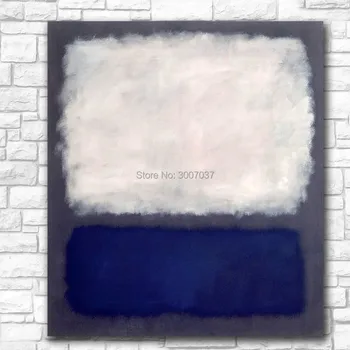 Голям размер синьо и сиво от Марк Ротко Живопис с маслени бои на стената художествени картини Живопис на Платно за живопис изкуство домашен интериор на картина с маслени бои