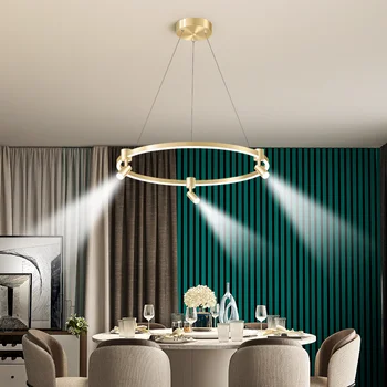 Модерен пръстен led висящи лампи с точечными лампи, подходяща за трапезария, хол, спалня, висящи осветителни тела, осветителни тела за украса на дома