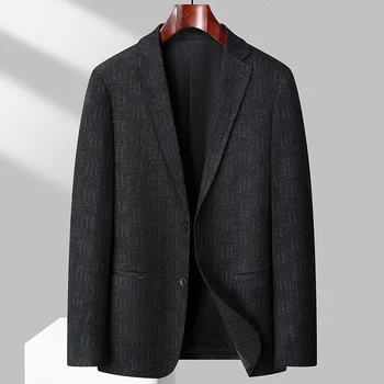 Пролетно-есенен мъжки 2023, новият, модерен бизнес ежедневие тънък костюм за високо качество, с ревери, палто