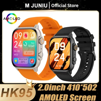AMOLED Екран HK95 Смарт Часовници 2,0 инча, винаги включен Дисплей, Достъп до NFC, Bluetooth-предизвикателство, IP68, Водоустойчиви Спортни Умни Часовници за Android