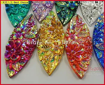 Супер изненада, луксозен цвете 19x48 мм, разноцветни кристали, дойде до скъпоценните камъни, камъни и кристали, кристали, кристално сватбена украса
