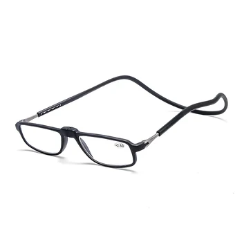 Очила за четене с подвешенной шията на ГСД, Мъжки и Женски, С Анти-Синя Светлина, Преносими ультралегкие Компютърни Очила В Кръгла Рамка
