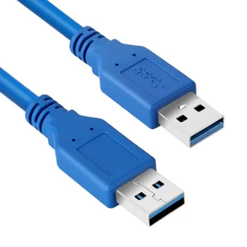 Кабел за пренос на данни USB 3.0, високоскоростен кабел от мъжете на мъжа, кабел с дължина 1 м, удлинительный кабел AM To AM с две глави