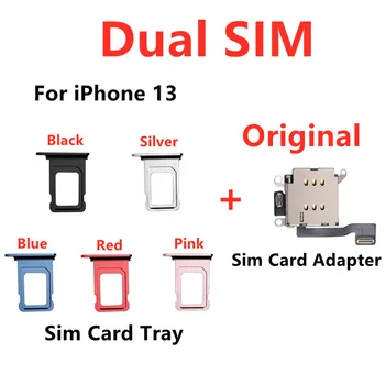 Оригиналния гъвкав кабел за четене на две SIM-карти + слот за притежателя на тавата за SIM-карти, резервни части за подмяна на адаптер за iPhone 13