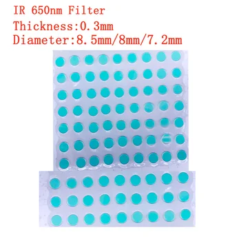 Дебелина 0,3 мм IR 650 nm Диаметър на филтъра 8,5 мм/8 мм/7,2 мм IR филтър на обектива