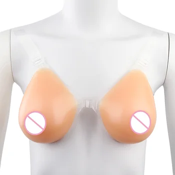SBT Силиконови форми на гърдата, за трансджендър под формата на слъзните капки с прозрачни джапанки 400-1600 г двойка
