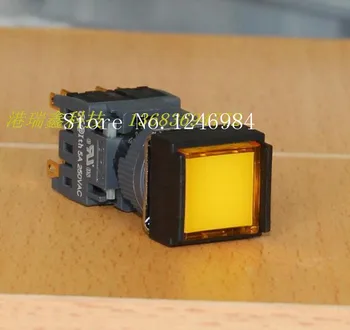 [SA] Електронен превключвател F-тип Jinhong с квадратен отвор 16 мм, двоен бутон ключ с бутон за заключване DPDT - 20 бр./лот