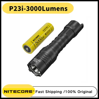 NITECORE P23i тактически USB-C, акумулаторна батерия фенерче 3000 лумена led фенер за лов на открито, в комплекта са включени батерии 21700