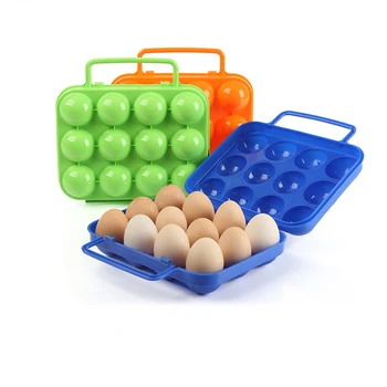 12 Окото Кутия За Съхранение на Яйца Контейнер Преносим Пластмасов Държач за Яйца за Външно Къмпинг Кутия За Яйца за Пикник Кухня 2023