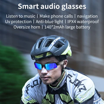 Аудио Интелигентни безжични очила Син зъб 5.3, поляризирани, слушалки, музикални слънчеви очила за колоездене на открито, слушалки, спортни слушалки