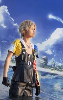 Оригинален изключителен Final Fantasy XFF 10 Tidus TIda първокласен аниме костюм за cosplay, ръчно изработени
