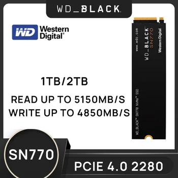 Western Digital SN770 WD Black 500 GB 1 TB И 2 TB NVMe M. 2 PCIe SSD 4,0 2280 SSD за Игра на Преносим компютър PS5 Mini Notebook PC