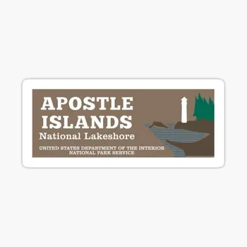 Апостольские Острови Национален Знак на Брега на Езерото, 5 бр. Автомобилни Стикери за Хубава Багаж Художествена Стая Фон на Стената Лаптоп Детски Забавен Интериор