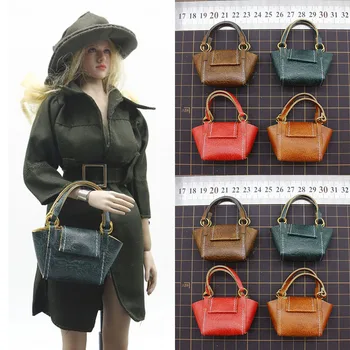 1/6 женски солдатские чанта, ретро кожена чанта-месинджър, козметична чанта за бижута, 12-инчов фигурка, модел играчки
