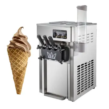 Настолен мини машина за приготвяне на мек сладолед с 3 вкусове, Цена / Малка мороженица