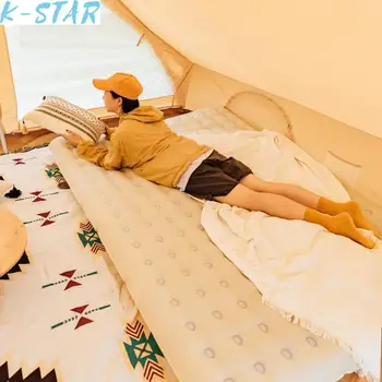 K-STAR сгъсти двоен надуваем матрак туристическа палатка влагоустойчив, отговарят на високи мат Преносим dining мат открит надуваем матрак 2023