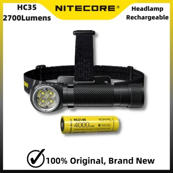 NITECORE HC35 USB Акумулаторна Налобный Фенер 2700 Лумена С NL2140HP 4000 ма, L-образна фаровете, Led Фенерче