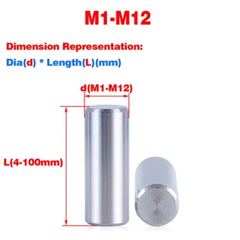 Твърд цилиндричен щифт от неръждаема стомана 304 / инсталация на болт / определя габър M1-M12