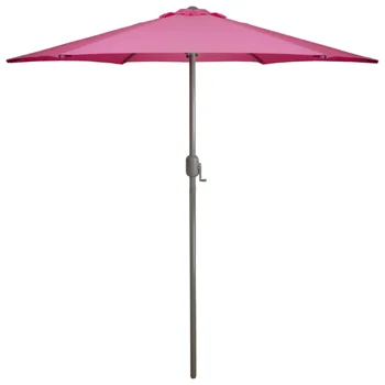 7,5-подножието на улицата чадър за вътрешен двор с дръжка, розов чадър na plażę