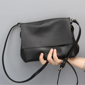 мека дамска чанта от телешка кожа, луксозна дизайнерска марка кожена чанта-шоудер, женствена чанта от естествена Европа най-високо качество