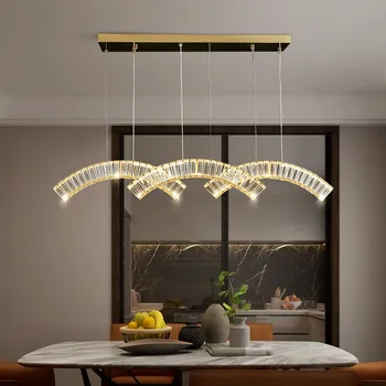 Модерни и луксозни кристални висящи лампи LED American Creative Сиянието висящи лампи, Лампа, Living Home Dining Room Decor Блясък