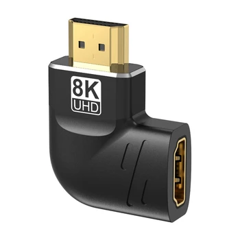 8K HDMI-Съвместим Адаптер Ивица Между Мъжете И Жените 270 Градуса Конвертор удължителен кабел За HDTV Адаптер за Монитор на Лаптоп
