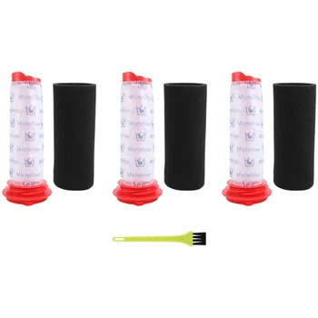 Комплект сменяеми филтри за Athlet, 3 основни филтър-пръчки + 3 порест каучук филтър Athlet за Безжична прахосмукачка