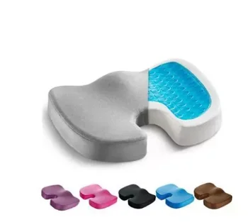 Пътна дишаща възглавница за седалката, ортопедическое седалка от пяна с памет ефект, масажен стол, въздушната възглавница за кола, гел гъба, U-образна възглавница за седалка
