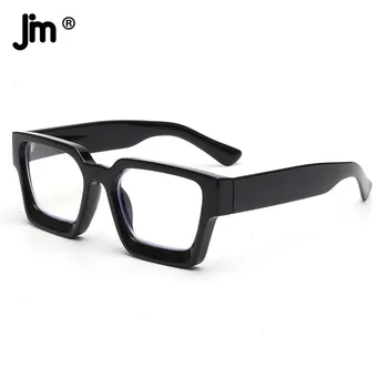 Квадратни Очила за четене JM, Блокиращ Синята светлина Компютърен Четец за жени, мъжки слънчеви очила За четене при Далекогледство