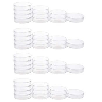 40 бр. стерилни чаши Петри с капаци за лабораторни плочи бактериални мая 55 мм x 15 мм