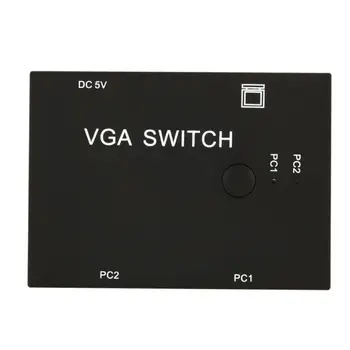 Адаптер за PC 2 в 1 с VGA изход, превключвател за споделяне на видео, превключвател за лаптоп